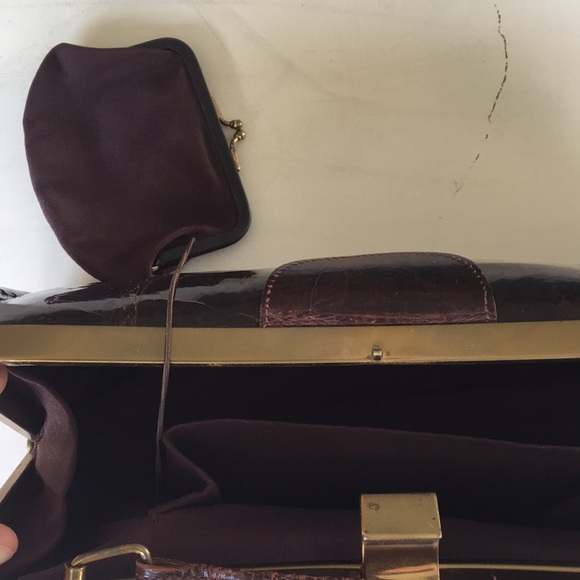 ★HP★ Vintage Crocodile Leather 1950’s Handbag - Picture 4 of 7